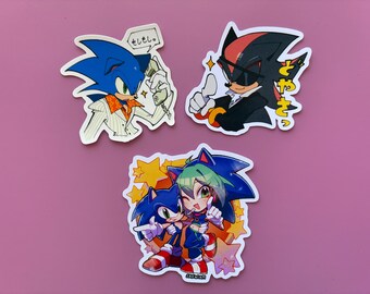 Sonic Miku Yakuza Sticker | Sonic the Hedgehog Kazuma Kiryu Goro Majima Like a Dragon