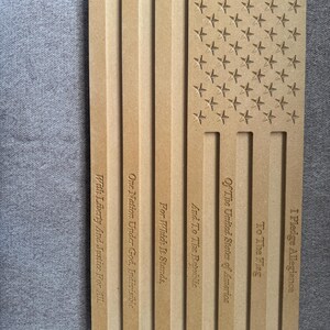 Amerikanische Flagge Zeichen, Treueschwur, cnc, Wandkunst, patriotisch