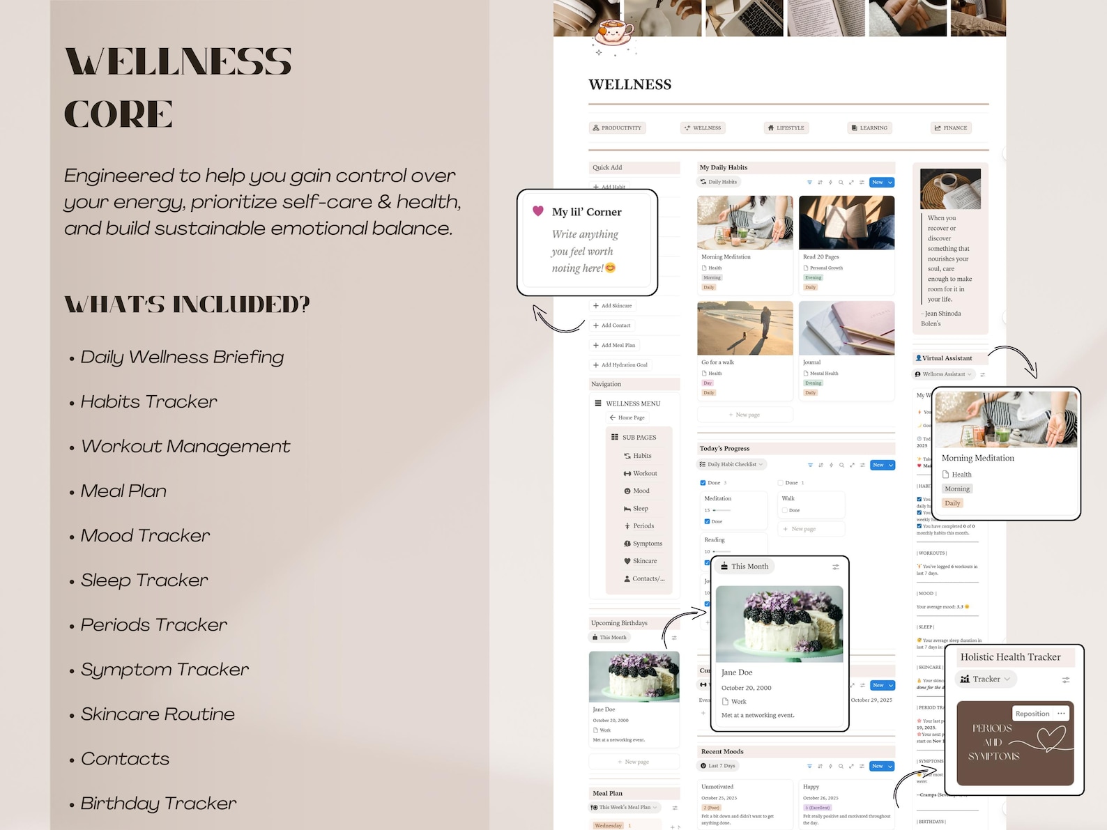 Notion Second Brain Life Planner Template PARA Dashboard All in One ...