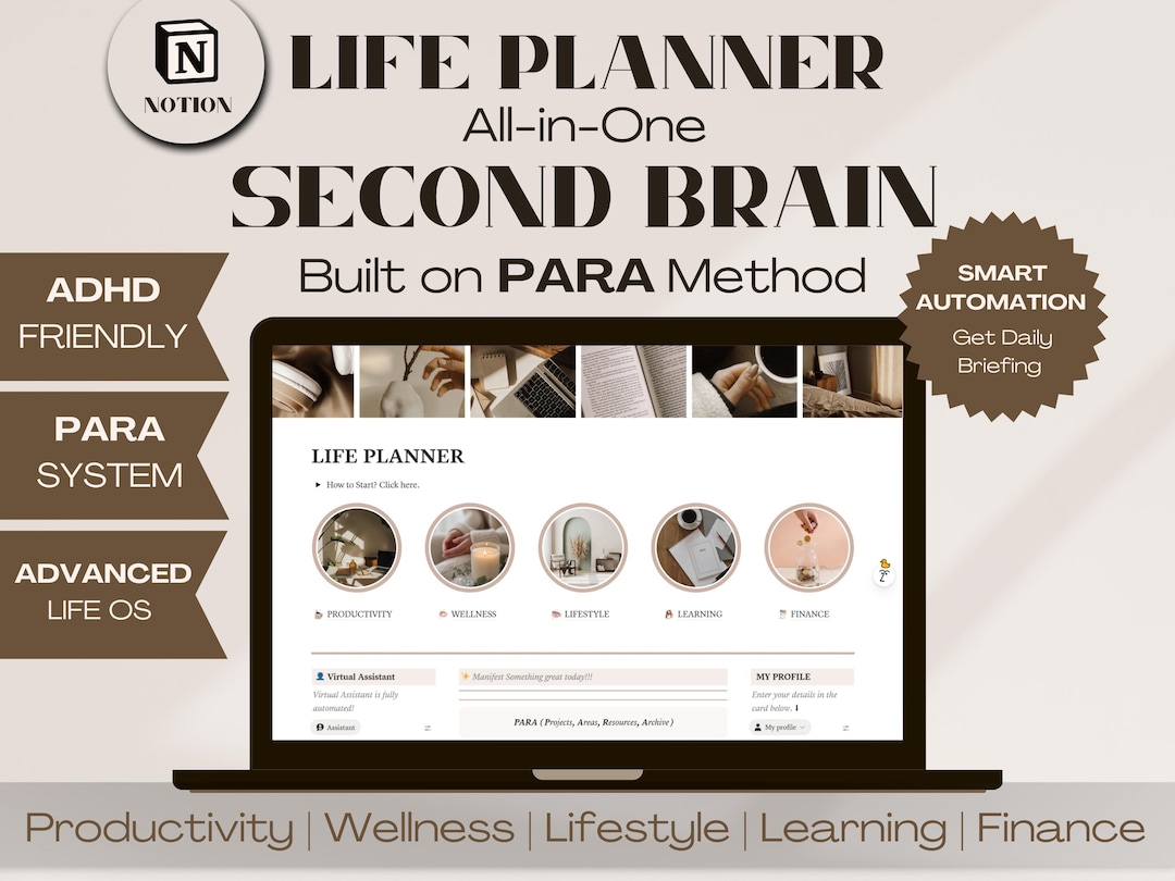 2026 Life Planner Notion Second Brain Ultimate Life Dashboard All in ...