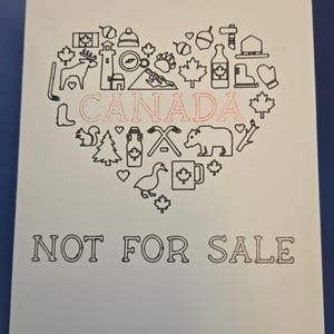 Canada Not for Sale! Pop-up card.