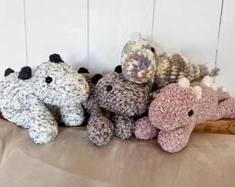 Handmade Crochet Dinosaur Plush: Amigurumi Stuffed Toy