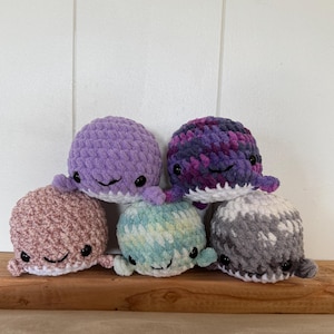 Crochet Whale Plush – Handmade Ocean Animal – Stuffed Amigurumi Whale Toy – Gift for Sea Life Stress Relief and Comfort. READY TO SHIP!