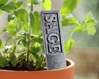 Machined Steel Plant Marker Stakes • Metal Garden Labels • Rustic Plant Markers for Herbs & Vegetables • Durable Raw Steel Garden Décor