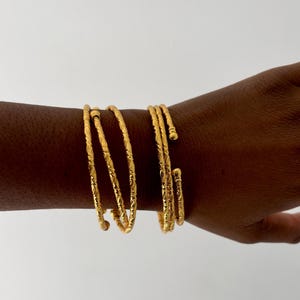 Conjunto de 6 pulseras apilables de diosa, estilo bohemio africano, ideal para el Día de la Madre. imagen 8