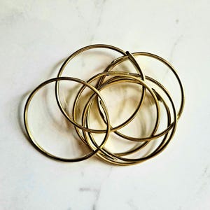 Raw African Brass Bangles, Stackable Bracelets, Boho Statement Bangles image 3