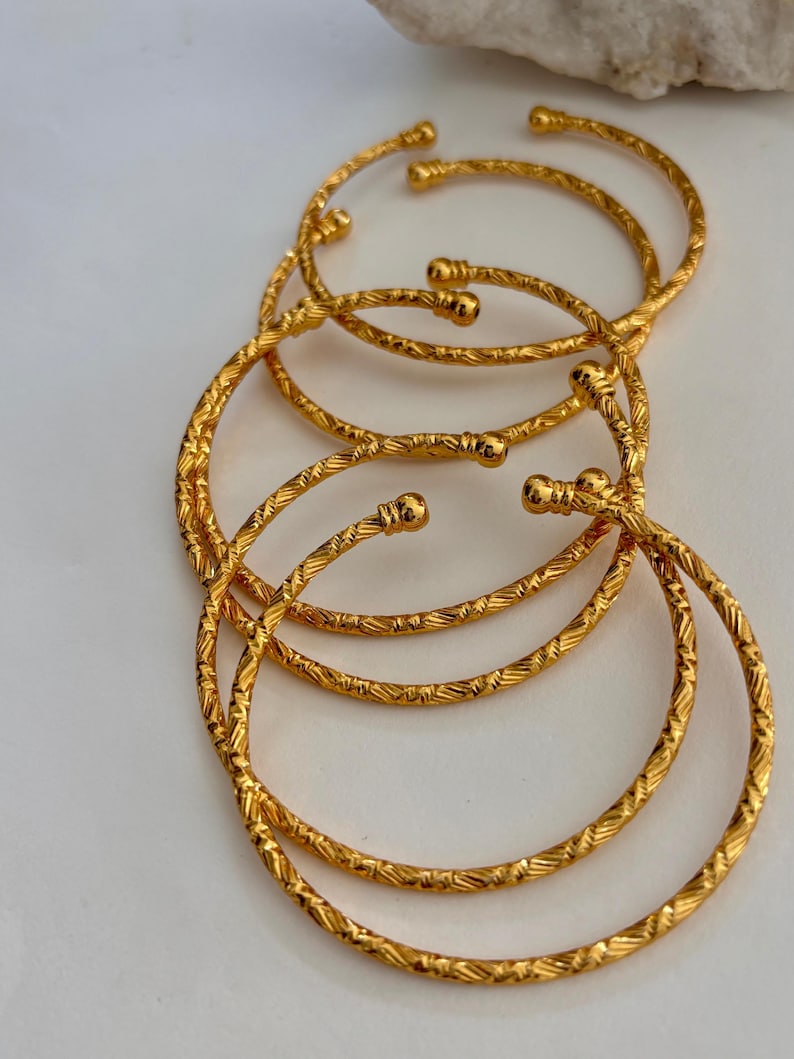 Conjunto de 6 pulseras apilables de diosa, estilo bohemio africano, ideal para el Día de la Madre. imagen 7