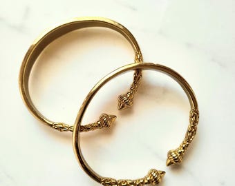 Rich Goddess Bangle Set// Statement African Jewelry, Tarnish Free Bohemian Goddess Bangles