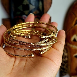 Conjunto de 6 pulseras apilables de diosa, estilo bohemio africano, ideal para el Día de la Madre. imagen 4