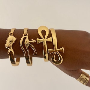 Ancient Goddess Egyptian Statement Bangles
