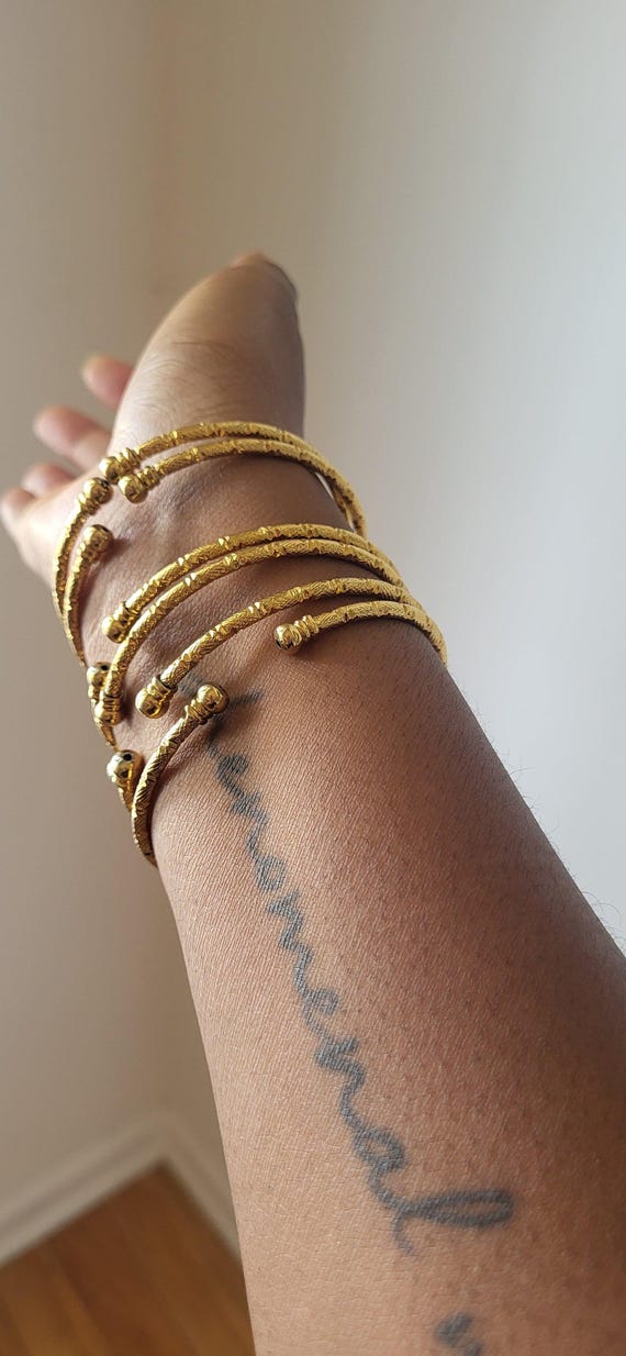Goddess 6 Piece Bangle Set, Stackable Bracelets, Boho African Stacking Bangles, Mother's Day Jewelry