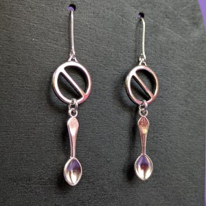 Silver &quot;No Spoons&quot; Earrings | Disability Pride Spoonie Earrings