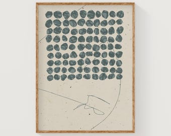 Beige and gray minimalist abstract print, neutral abstract wall art, minimal digital download art, blue gray wall art, circles printable art