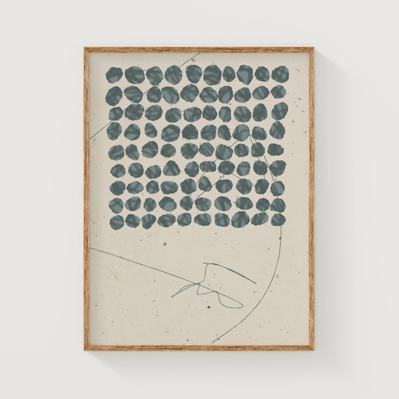 Beige and gray minimalist abstract print, neutral abstract wall art, minimal digital download art, blue gray wall art, circles printable art