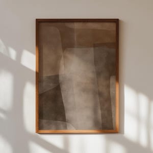 Brown wabi-sabi art print, neutral scandinavian wall art, japandi art print, minimalist home wall decor, modern elegant printable art