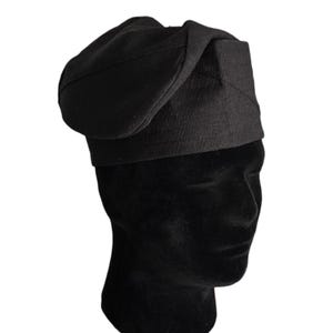 African Fila Gobi Cap:  Yoruba Men&#39;s Wedding Hat | Plain Black | Plain Green