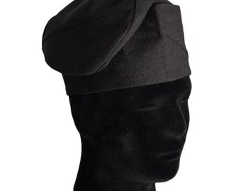 African Fila Gobi Cap:  Yoruba Men's Wedding Hat | Plain Black | Plain Green