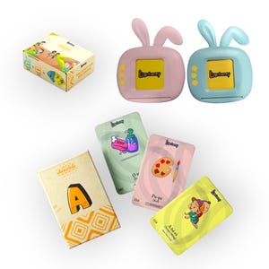 Lingoberry Yoruba/English Talking Flash Card voor kinderen | Leermachine voor taalontwikkeling met 224 woorden, educatief speelgoed