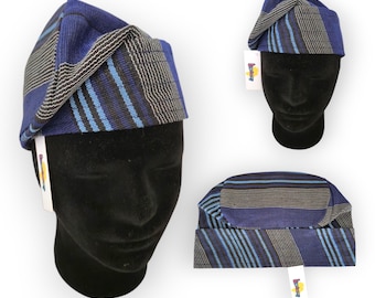 Handmade Aso-Oke Fila Cap – Yoruba Mens Hat