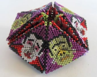 Beaded Kaleidocycle "Scary" Tutorial