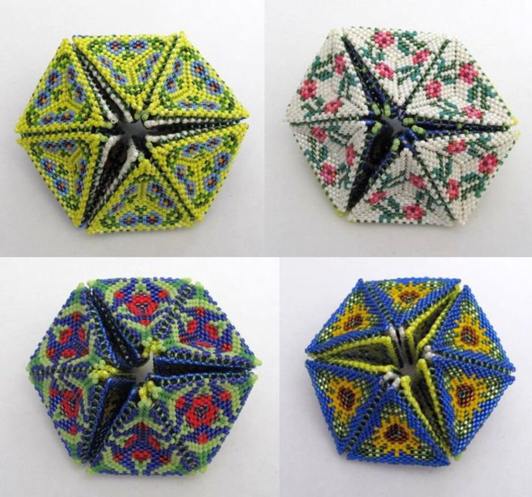 Beaded Kaleidocycle my Garden Tutorial Etsy
