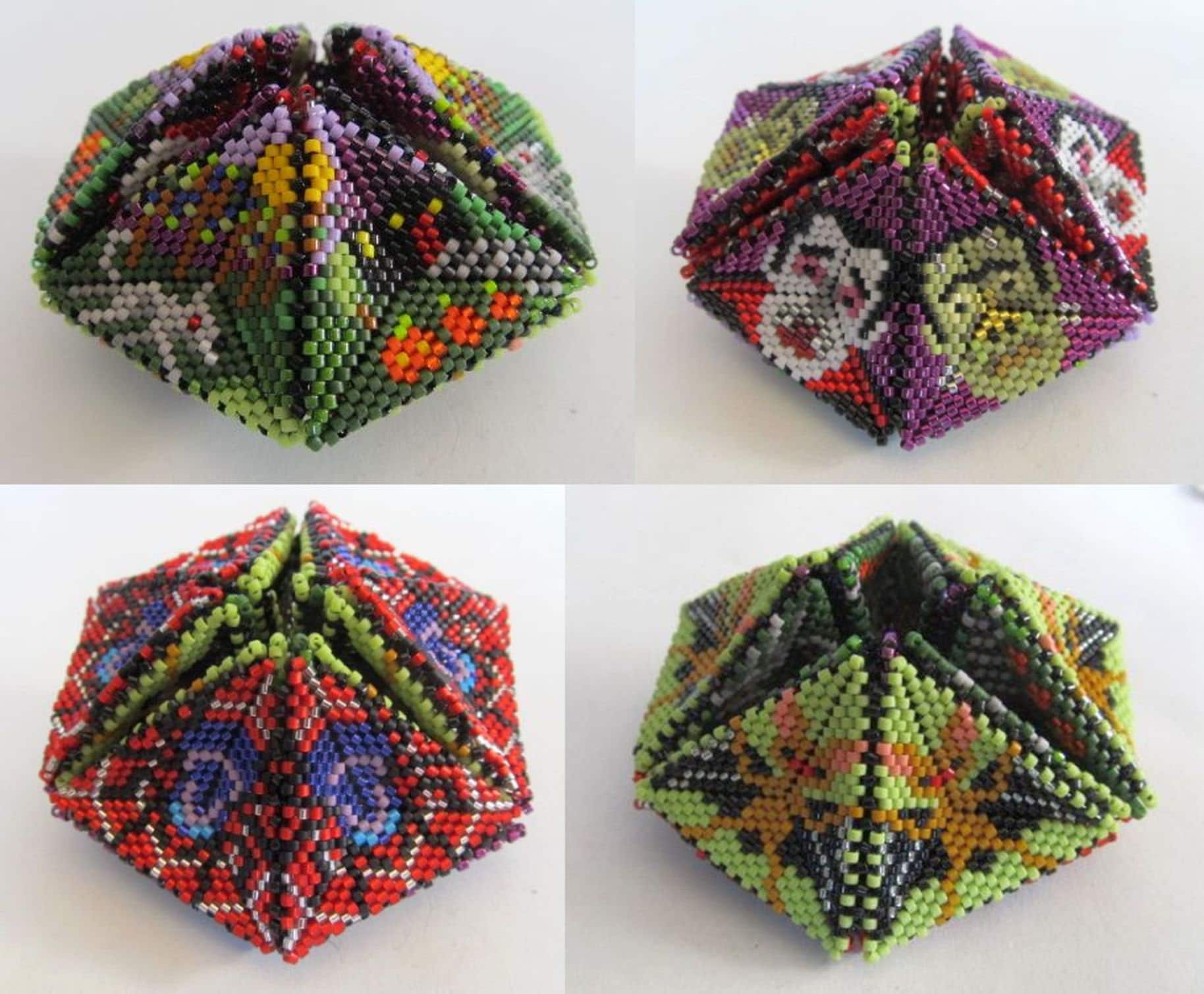 Beaded Kaleidocycle scary Tutorial Etsy Norway