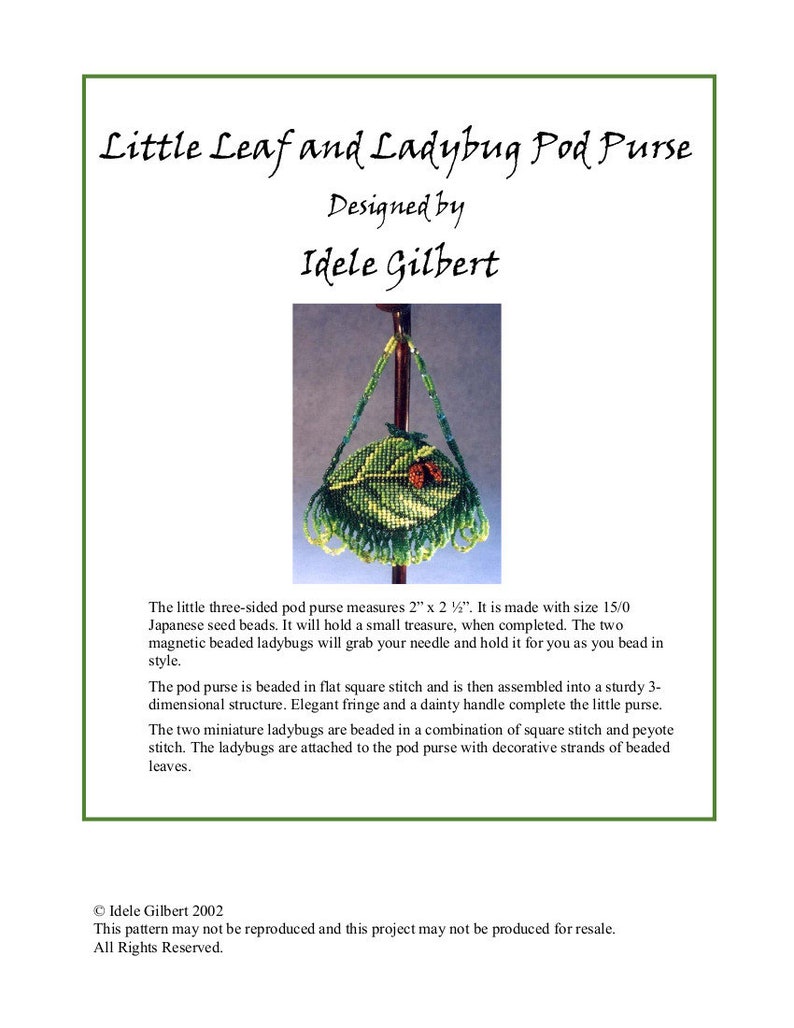 Little Leaf and Ladybug Pod Purse