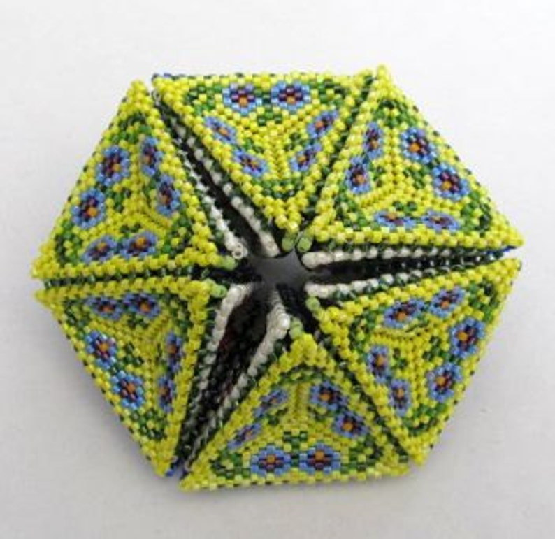Beaded Kaleidocycle my Garden Tutorial Etsy UK