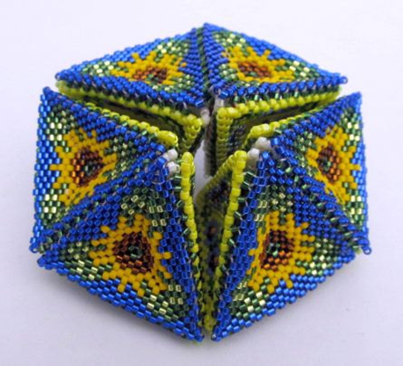 Beaded Kaleidocycle my Garden Tutorial Etsy UK