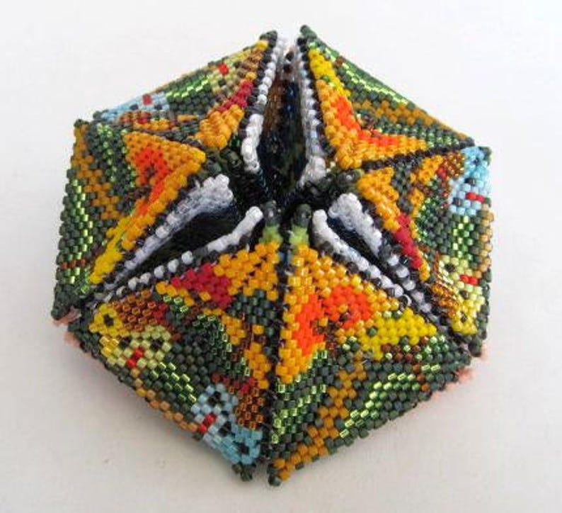 Beaded Kaleidocycle four Seasons Tutorial Etsy