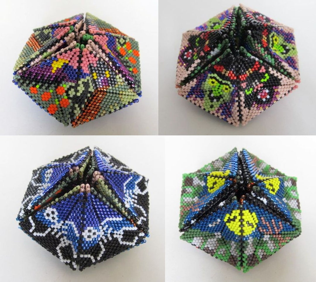 Beaded Kaleidocycle spooky Tutorial Etsy