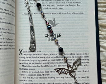 Dragon Inspired Metal Bookmark Charm | Dragon Rider Fantasy Bookmarks | Fourth Wing Fan Gift | Dragon Bookmark | Reading Accessory