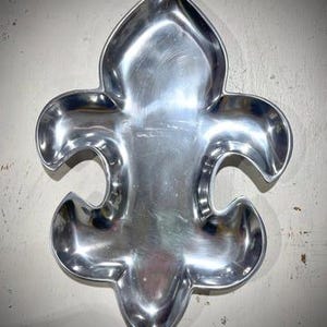 Fleur-de-Lis aluminium dienblad glanzend metalen serveerschaal Frans geïnspireerde huis- of feestdecoratie