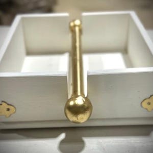 Weiß und Gold Serviettenhalter Moderne Holz Serviettenhalter Tabletop Dekor