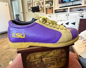 LSU Purple & Gold Bowling Shoes – Rock ’n’ Bowl New Orleans- Size 8