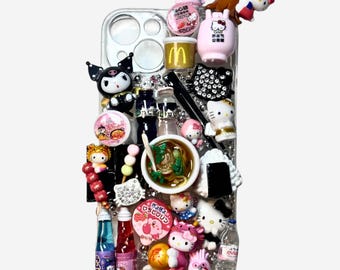 TRIP 2 JAPAN - Phone Case, Kawaii 3D Decoden iPhone Cover, Y2K Japanese Snack Charm Bling Case