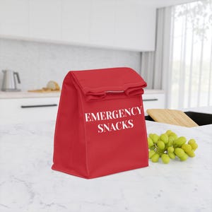 Bolsa térmica de poliéster para almuerzo, ideal para refrigerios de emergencia, ideal para el trabajo, la escuela, viajes y picnics. Ideal como regalo para amantes de la comida. Ideal como hielera portátil y reutilizable.