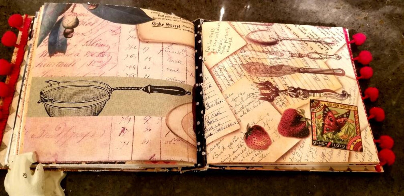 Handmade Recipe Junk Journal Handmade Menu Book Etsy