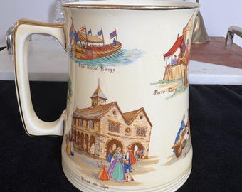 Vintage Royal Winton Mug: Old English Markets Ceramic Tea Cup