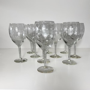 Vintage Princess House Heritage Crystal Wine Glasses - Stemware Set of 10