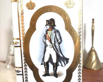 Vintage Camus Napoleon Cognac Book-shaped Porcelain Decanter EMPTY