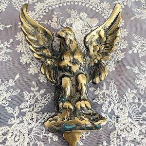 Wall Mount Hardware Solid Brass Eagle Door Knocker, 6-Inch Americana Decor
