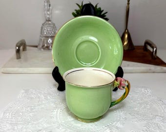 Royal Winton Tiger Lily Teacup and Saucer | Vintage Floral Ceramic