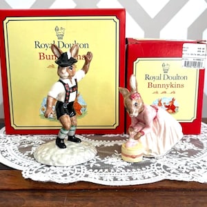 ロイヤル・ドルトン バニキンズ フィギュア – チロルダンサー DB 208 とバレリーナ DB 216（別売り）