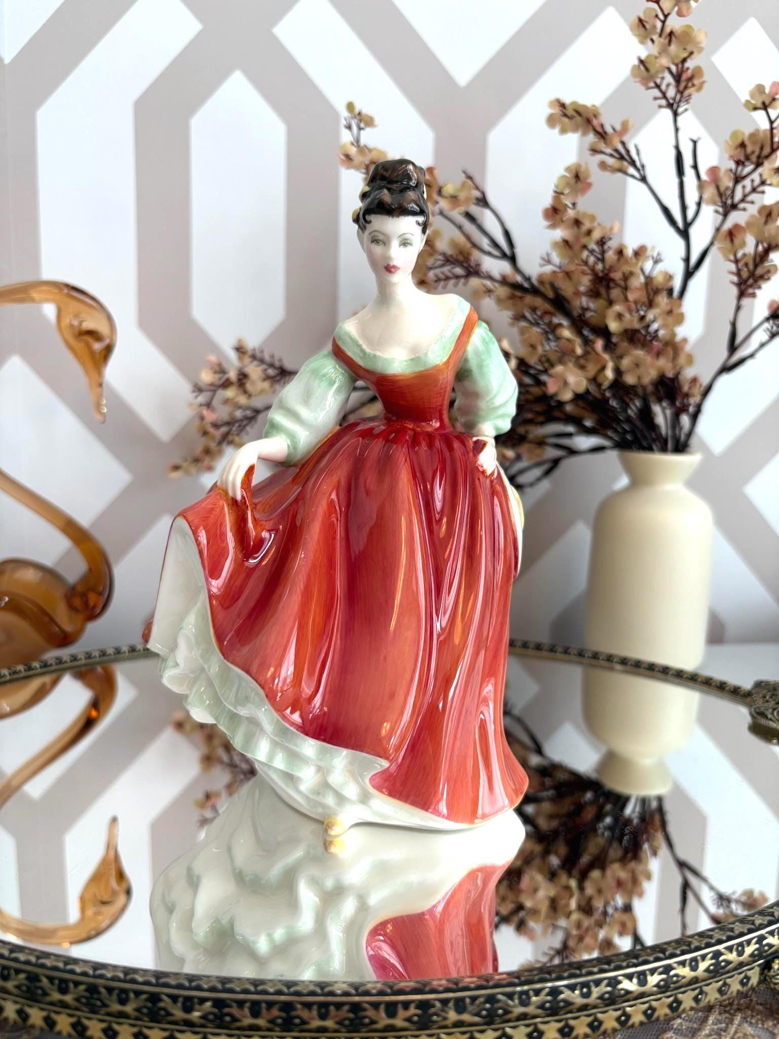 Royal Doulton Lady Red Dress - Etsy