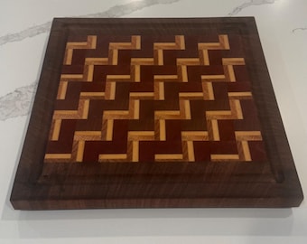 Handgemaakte 3D snijplank van kopshout