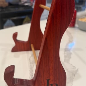 Handcrafted Cutting Board Display Stand- Paduak