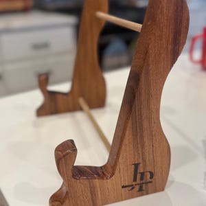 Handcrafted Cutting Board Stand- Parota Wood