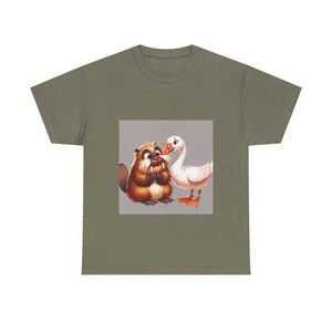 Camiseta con lindos amigos animales, regalo divertido para amantes de los animales, camiseta gráfica única, regalo de cumpleaños, arte para vestir