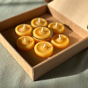 Beeswax tealight set